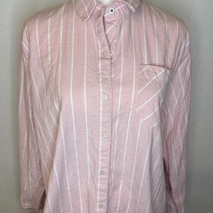 Crown & Ivy Light Pink Striped Shirt